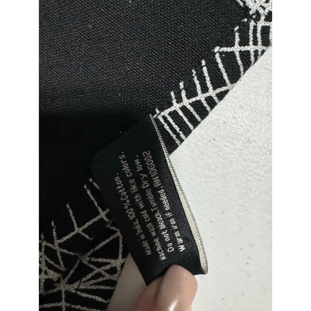 Rachel Zoe Metallic Spiderweb Halloween Napkins Set 8